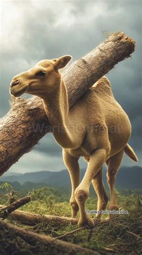 A tree fell on the camel 🐫 #shorts #camel #animalshorts #save #shortsfeed #ytshorts #viralshorts #ai
