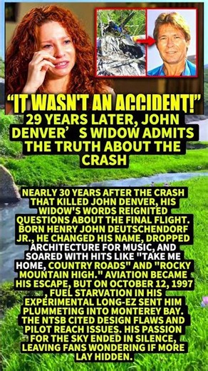29 Years Later, John Denver’s Widow Admits The Truth About the Crash #Shorts #viral