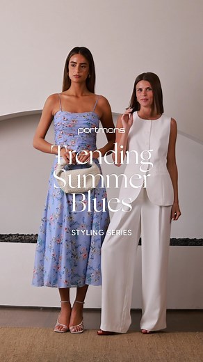 Portmans Style | @charlotteritter shows you how to style our latest Summer blues. Shop now: https://portmans.jgl.com.au/shop/po-womens-new-all | Portmans