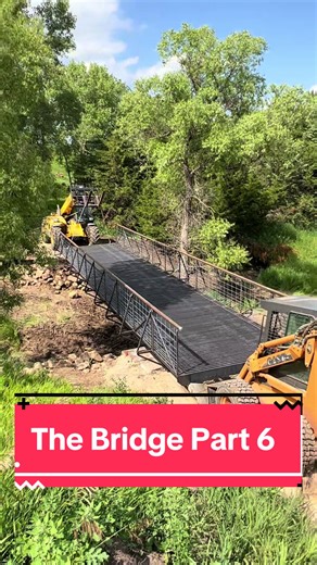 The final part of the bridge project! Here you can see us moving it and putting it into place! A lot of work went into this project with a lot of help from family, theres a picture at the end of everyone who helped build the bridge and set it up. Check out the full video on youtube! Link is in my bio or you can go to Project Roy! #bridge #trails #dirtwork #skidsteer #fyp #diy #project #metalbridge #metalwork #farmlife #case