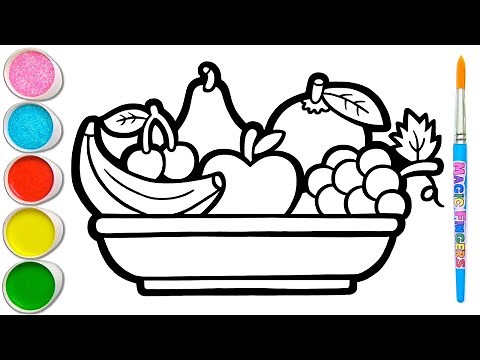 Learn to draw a fruits basket for kids - Fun and Simple!
