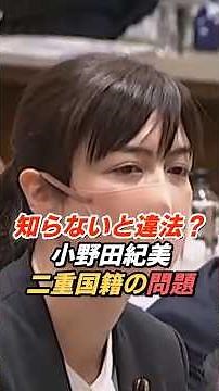 小野田紀美「知らないと違法？」二重国籍と制度の課題