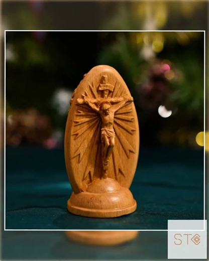 Our Lady of Lourdes- Christ Crucifix Two-Sided Figurine Our Lady of Lourdes & Christ Crucifix Two...