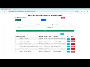 Developing Web Apps with Apps Script - Google Sheets containing data - Course Management
