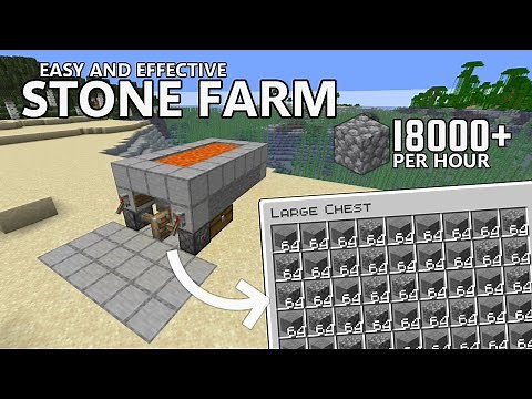 Easy and effective stone farm | Minecraft Tutorial 1.16 - 26.1+