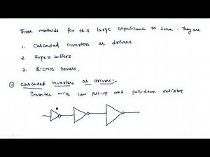 Cascaded inverters | Driving large capacitance | Part-1/3 | VLSI | Lec-58