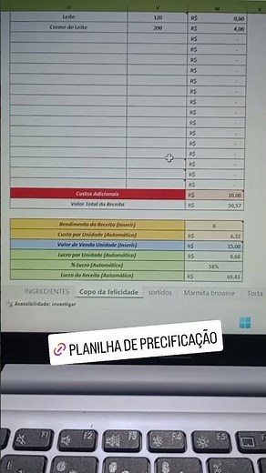 pricing spreadsheet #delivery #pricing #dessert