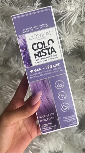 Purple hair #purplehair#lorealparis#lilac#colorista#fyp