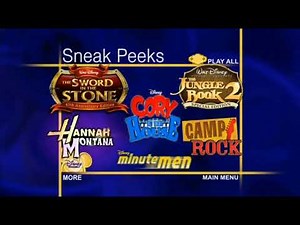 Sneak Peeks Menu - Disney (2008)
