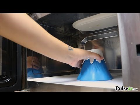 Eco-Friendly Volcano Microwave Steam Cleaner How to Clean the Microwave with Vinegar