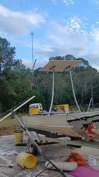 diy tee top for a tiller handle operated 14ft aluminum v hull boat.