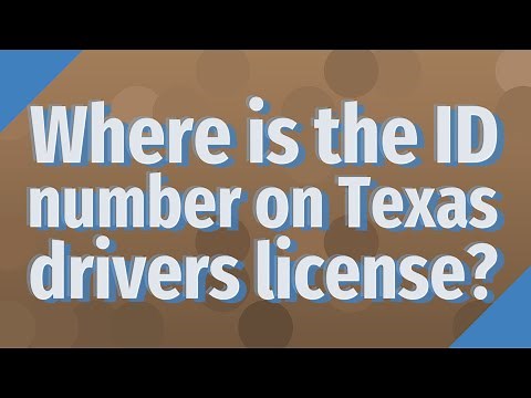 Where is the ID number on Texas drivers license?