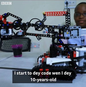 129K views · 2.6K reactions | "Coding dey help put your imagination into reality" -Young coders Oluwatobiloba and Fathia wey be 12 years old don use coding to dey design robot wey fit help you carry something and fold your cloth  Dis two na just two of many pikin dem wey don learn how to code for Port Harcourt, southern Nigeria and dem don design many apps, robots, games and website for 9jaCodeKids Academy. | BBC News Pidgin | Facebook