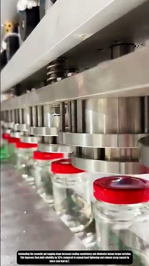 Cosmetic Gel Jar Automated Capping Work Process Optimization on Capping Station