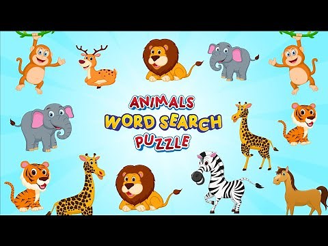 Animals Word Search Games for Kids | Find Hidden Animal Names