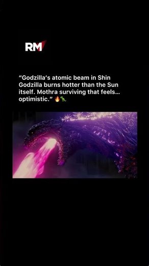 Godzillas atomic breath burns hotter than the sun 🦖🔥So how did Mothra survive 🤯