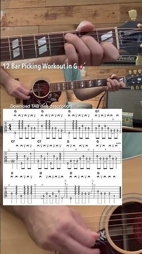 Another Country Bluegrass Jam in G – 12 Bar Picking Workout #bluegrass #guitarplaying #country