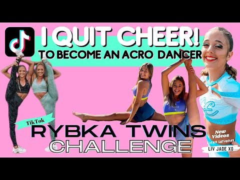 QUIT Cheer for ACRO & Dance - Rybka Twins Acro / TikTok Dance Compilation Challenge 2021!!