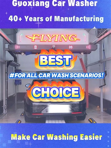 Zero Touch, Total Shine: FLYING Touchless Car Wash in Action! Friends, a brand new FLYING touchless car wash machine has just been installed — let's put it to the test! 🚗💧 Simply drive in slowly. That's it. No getting out. No buttons to press. No waiting around. The machine handles everything automatically — from start to finish. 🔍 Smart from the Start Once the vehicle is in position, the laser scanning system instantly identifies the car model and body shape. The intelligent wash program kic