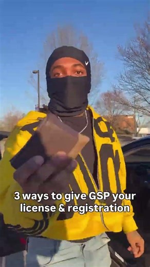 3 ways to give gsp your license and registration 😂 #shorts