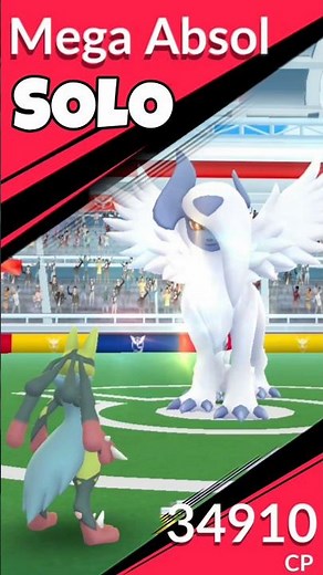 SOLO Mega Absol Raid With✨️Mega Lucario in Pokemon Go