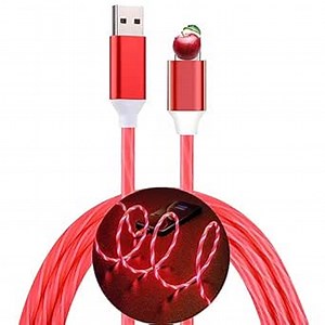 Light Up Charging Cable,Fast Charging Led Charging Cable,Light Up Charger Cord,Compatible with i-Phone 14 13 12 Pro Max 11 Pro,i-Pad and More(3ft,Red)