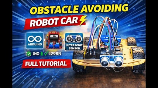 Obstacle Avoiding Robot Car using Arduino UNO | Kod2kids