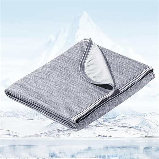 Avoalre 2 in1 kühlende Decke, Kühlende Bettdecke & Kühldecke für Bett Arc-Chill 3.0 Selbstkühlende Sommerdecke Q-Max 0,5 Weiche Kuscheldecke aus Baumwolle & Mikrofaser für Erwachsene 150x200cm