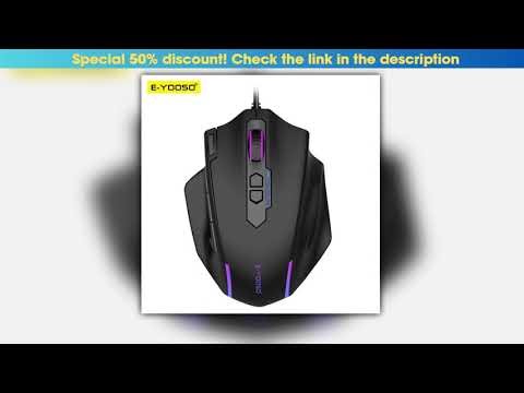 EYOOSO X41 USB Wired RGB Gaming Mouse 12400 DPI PAW3327 10 buttons programmable game Optical mice