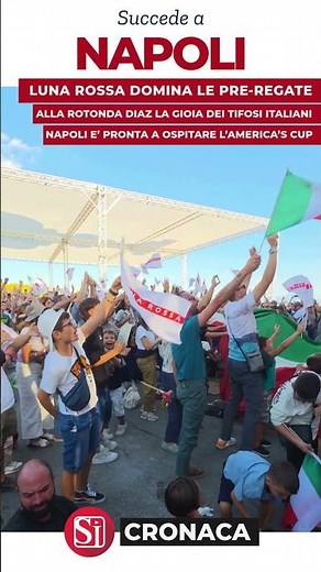 Luna Rossa triumphs in Naples! 🇮🇹⛵ The fans' celebration on the waterfront