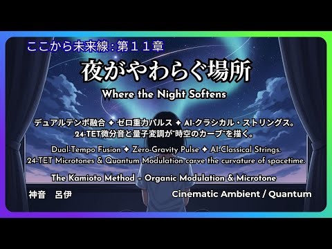 FutureLine Ch.11 – Where the Night Softens | Dual-Tempo Fusion ✦ 24-TET Microtones ✦ Quantum Ambient