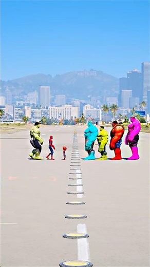 SPIDE-RMEN VS BLUE-HULK SUPERHEROES BATTLE #gta5 #shorts #spiderman #hulk
