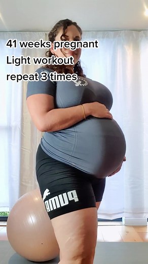 Third Trimester Pregnancy Workout with Body Weight and Swiss Ball