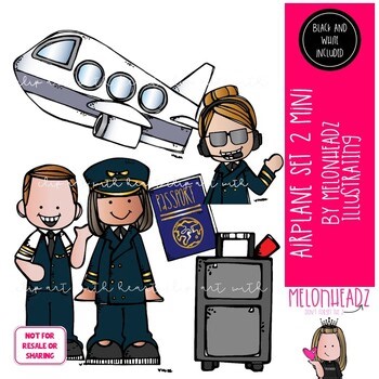 Airplane clip art 2, pilot clip art, flight attendant clip art Mini