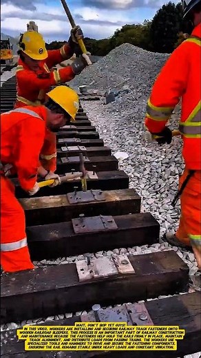 Railway Fastening Installation Process | How Rail Anchors and Fasteners Secure Train Tracks.