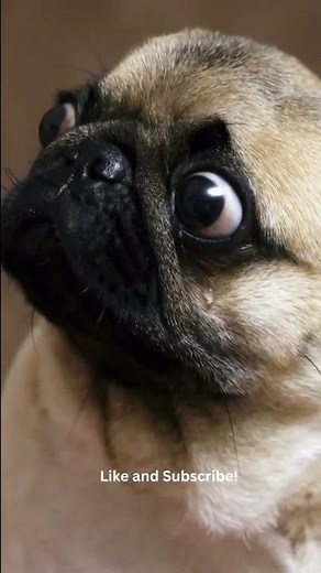 Look what happens to this Pug’s Eyes when teased! #shorts #pugs #fyp 🐶🐩👀