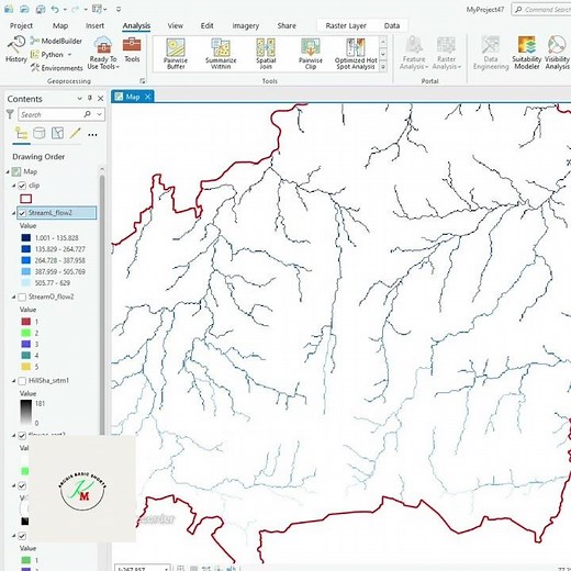How to Use Stream Link Tool (Hydrology) in Arcgis Pro #arcgispro #gis #map #arcmap