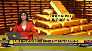 Russia has embarked on a gold-buying spree, significantly increasing its gold reserves to a record high of $188.8 billion. This marks a strategic shift for the country, as gold now constitutes over 30% of its international reserves. Esha Hanspal decodes. #GoldPrices | WION