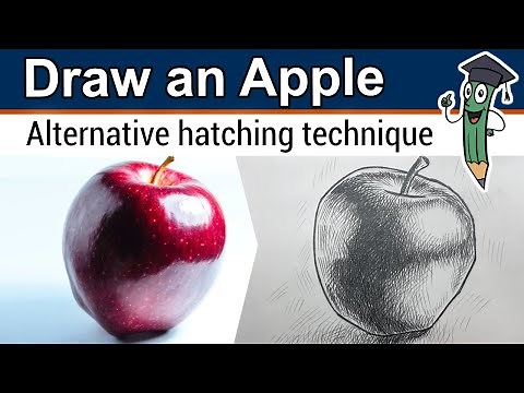 APPLE DRAWING 🍎 Still Life Exercise with Alternative Hatching Technique