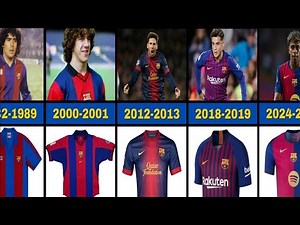 FC Barcelona Home Jersey Evolution (1980–2025)