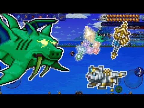 Master Mode Duke Fishron as a Summoner | Terraria Mobile 1.4.5