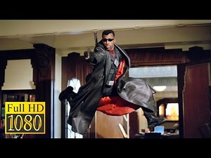 Wesley Snipes pursues Drake in the movie Blade: Trinity (2004)