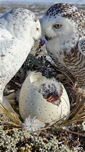 Snowy Owl Egg Hatching Timelapse — 32 Days in 30 Sec ❄️🦉