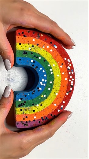 Rainbow Glitter Chalk Explosion Crush ASMR | Ultra Satisfying Sounds