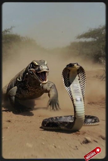 👉 Komodo Dragon vs King Cobra 🐍🔥 The Ultimate Deadly Showdown! #komododragon #cobra #kingcobra