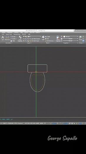 How to create dynamic block water closet top plan, frond and side view beginner edition 😍❤️ #fypシ゚ #foryourpage #autocadtutorial #AutoCAD #civilengineering #architecture | George Sapallo