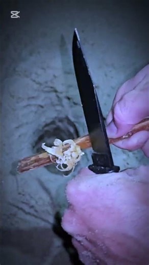 Dig a hole at the beach to make a stove #survival #campping #campfire #stove #outdoors #bushcraft