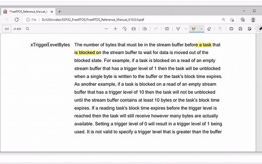 ESP32_freeRTOS教程二十四：流数据缓冲区