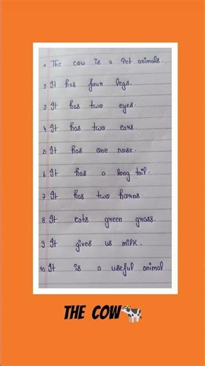 10 Lines on Cow in English | Essay on Cow in English | 10 Lines on Cow | Cow Essay in English