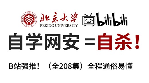 【全208集】答应我，别再乱找资料了！2026B站最细自学网络安全全套教程，通俗易懂，适合所有零基础小白学习